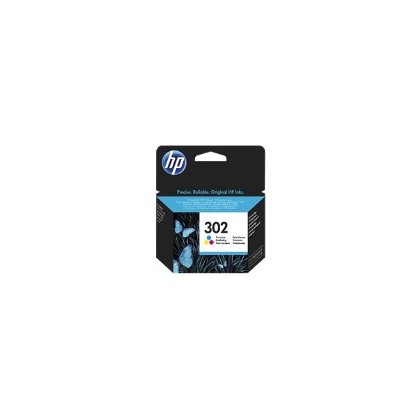Cartucho tinta hp f6u65ae tricolor 302 officejet 3830