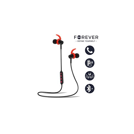 Auriculares bluetooth forever 4sport bsh - 400 red color rojo y negro