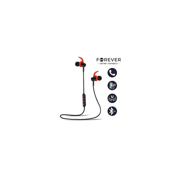 Auriculares bluetooth forever 4sport bsh - 400 red color rojo y negro