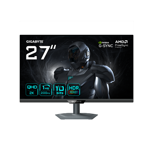GIGABYTE G27Q2 Monitor Gaming 27” 2K QHD - 2560 x 1440, 200Hz, 1ms, 350 cd/m², Compatible con G-Sync, FreeSync Premium, HDR10, H