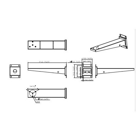 (3012) DAHUA SOPORTE PARA MONTAJE EN PARED DE ACERO, HASTA 30KG