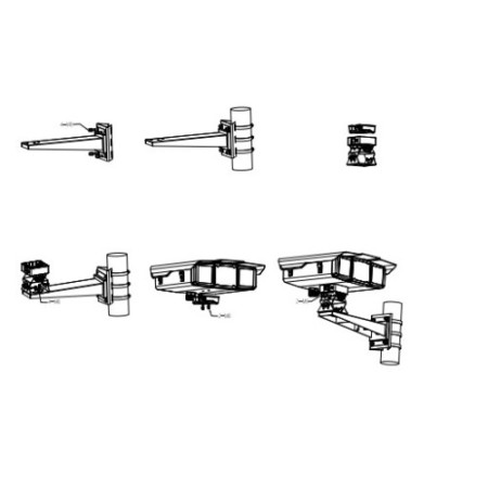 (3012) DAHUA SOPORTE PARA MONTAJE EN PARED DE ACERO, HASTA 30KG