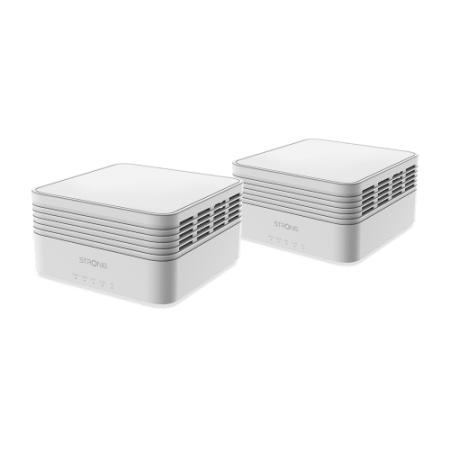 Strong MESHKITAX3000 sistema Wi-Fi Mesh (Wi-Fi en malla) Doble banda (2,4 GHz / 5 GHz) Wi-Fi 6 (802.11ax) Blanco 2 Interno