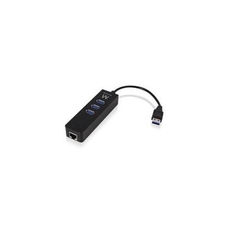 Hub usb ewent 3 puertos  1 puerto gigabit lan -  usb 3.1 gen 1
