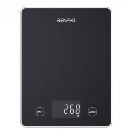 RENPHO CALIBRA 1L - SMART NUTRITION SCALE - BLE - 3AAA - BLACK GLASS (UP TO 22LB/10KG)
