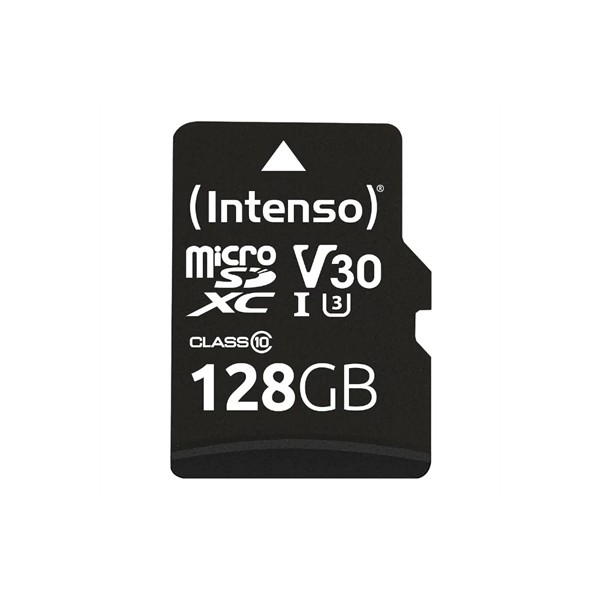 Tarjeta memoria micro sd intenso 128gb profesional v30  adaptador sd
