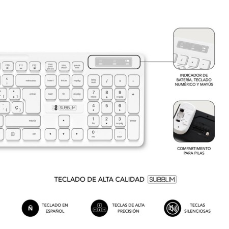 Teclado  raton subblim subkbc - cssw11 inalambrico