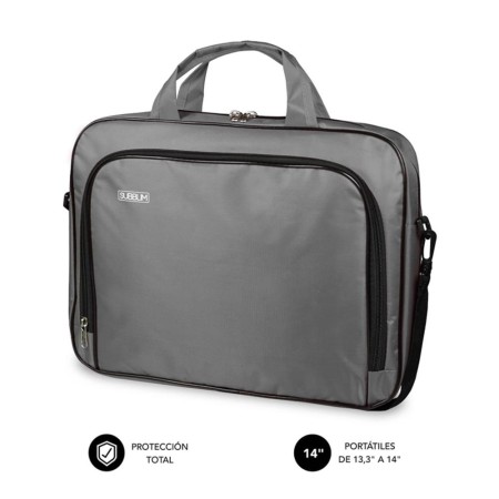 Maletin subblim oxford para portatil 13.3 pulgadas - 14 pulgadas gris