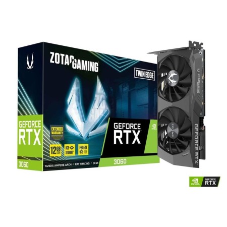 Tarjeta grafica zotac gaming rtx 3060 twin edge 12gb gddr6 -  3x dp -  1x hdmi