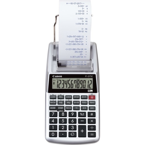 Calculadora canon impresion portatil p1 - dtsc ii hwb 12 digitos