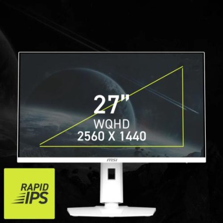 MSI MONITOR MAG 274QRFW X32. 27″ RAPID IPS FLAT. 2560X1440. 320HZ. BLANCO