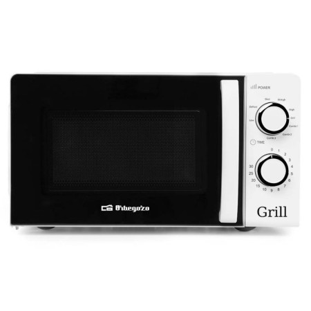 Microondas Orbegozo MIG 2130/ 700W/ Capacidad 20L/ Función Grill/ Blanco