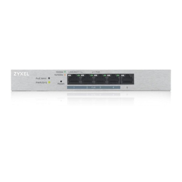 Switch 5 puertos zyxel gs1200 - 5hp v2