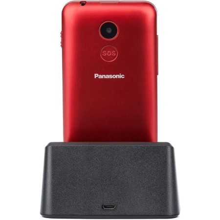 Teléfono Móvil Panasonic KX-TU155EXRN para Personas Mayores/ Rojo