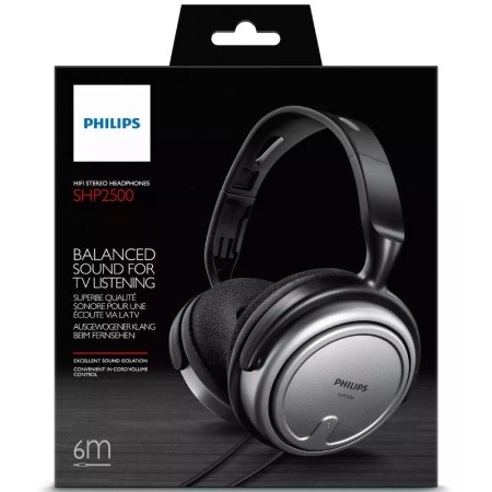 Auriculares Philips SHP2500/10/ Jack 3.5/ Grises