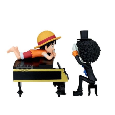 Figura banpresto one piece world collectable figure log stories - monkey d.luffy & brook  pulgadasthats great!! after all this t