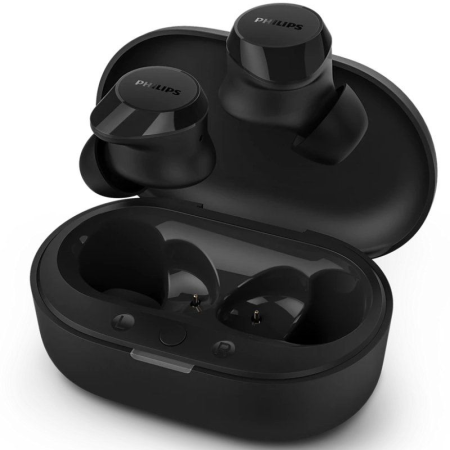 Auriculares Bluetooth Philips TAT1209 con estuche de carga/ Autonomía 6h/ Negros