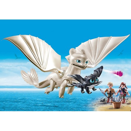 Playmobil como entrenar a tu dragon furia diurna y bebe dragon con niños