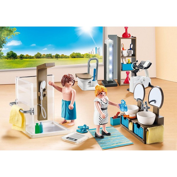Playmobil ciudad casa moderna baño