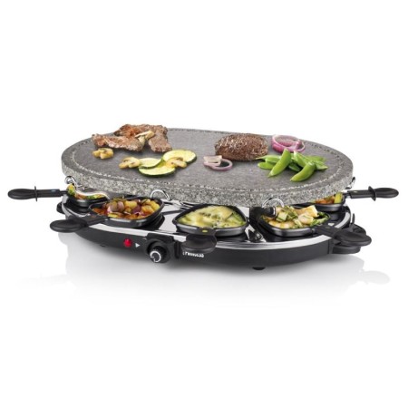 Parrilla Princess Stone 8 Oval & Raclette 162720/ 1200W/ Tamaño 43*30cm