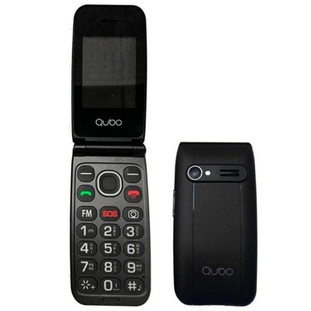 Teléfono Móvil Qubo NEONW-SOS para Personas Mayores/ Negro