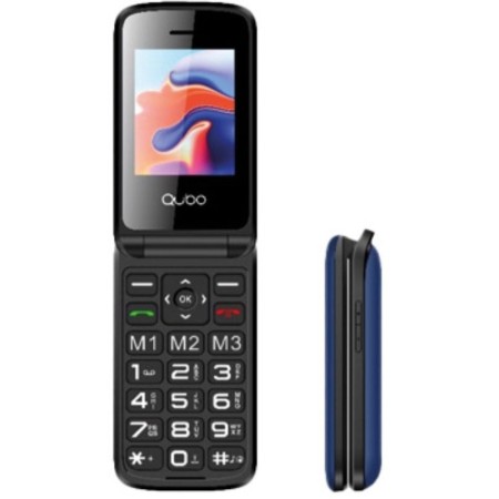 Teléfono Móvil Qubo X-247BL para Personas Mayores/ Azul