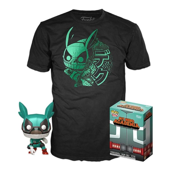 Pop & tee my hero academia deku con casco (full mech suit) funko  camiseta talla s