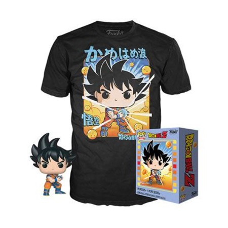 Pop & tee dragon ball z goku kamehameha funko  camiseta talla l ut - 56667l