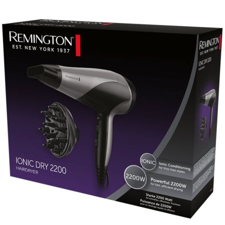 Secador Remington Ionic Dry 2200/ 2200W/ Iónico/ Negro y Gris