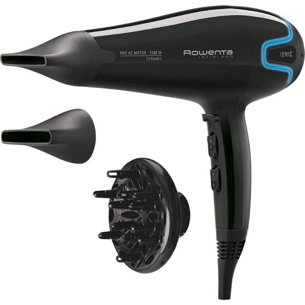 Secador Rowenta Infini Pro Beauty CV8730/ 2200W/ Iónico/ Negro