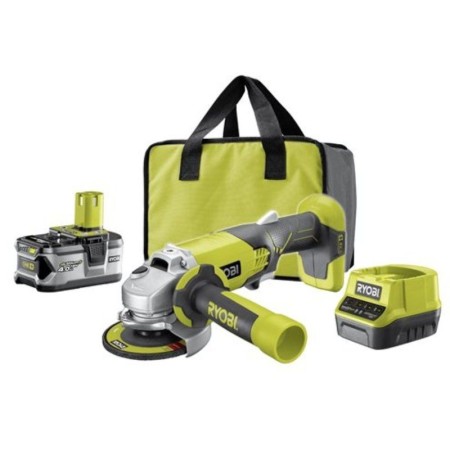 Amoladora Sin Cable Ryobi ONE+ R18AG-140S/ 1 Batería 18V 4.0 Ah/ Cargador 2.0 A/ Bolsa de Transporte