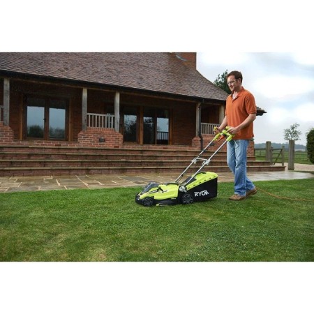 Cortacésped Ryobi RLM15E36H/ 1500W/ Corte Ø36cm/ Incluye Recolector de Hierba 45L y Adaptador Mulching