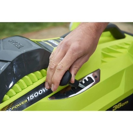 Cortacésped Ryobi RLM15E36H/ 1500W/ Corte Ø36cm/ Incluye Recolector de Hierba 45L y Adaptador Mulching