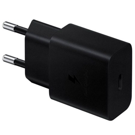 Cargador de Pared Samsung EP-T1510XBEGEU/ 1xUSB Tipo-C + Cable USB Tipo-C/ 15W