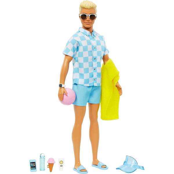 Muñeco barbie mattel ken día en la playa