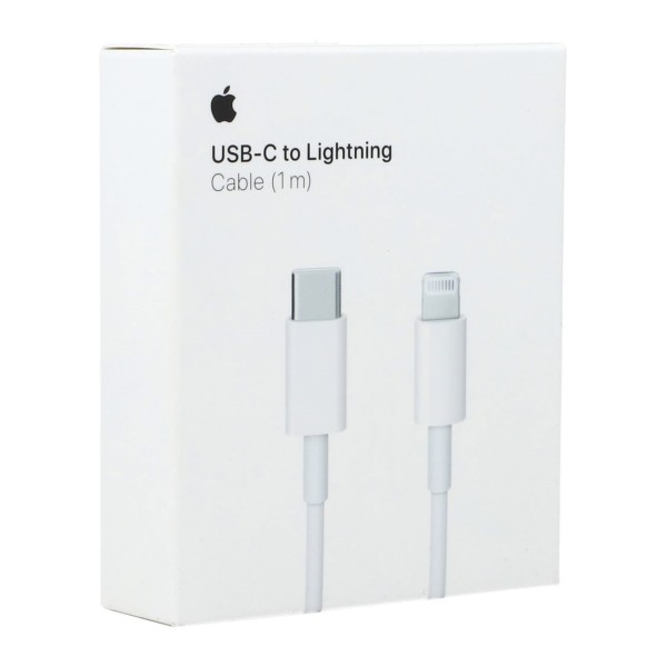 Cable original apple iphone usb tipo c a lightning - 1m  - mm0a3zm - a - blanco