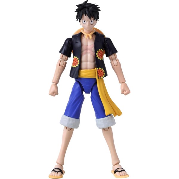 Figura bandai one piece anime heroes monkey d. luffy new version