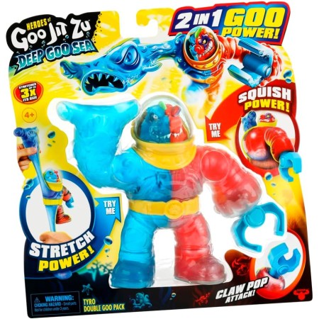 Figura goo jit zu -  pack doble héroe tyro (novedad)