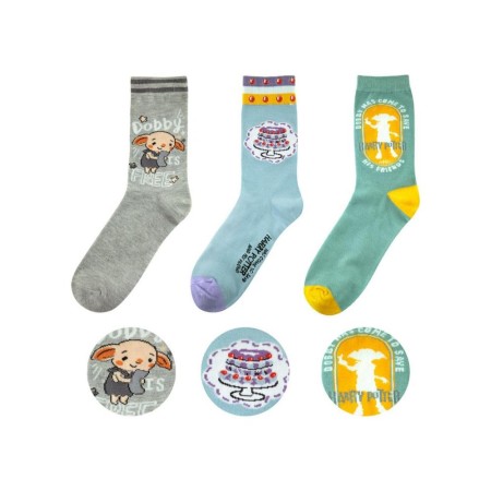 Set 3 pares de calcetines cinereplicas harry potter dobby