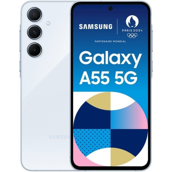 Smartphone Samsung Galaxy A55 8GB/ 128GB/ 6.6"/ 5G/ Azul Cielo