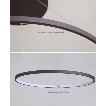 Luminaria colgante ELIX, 60W, blanco, Ø57+38cm · 4000 · Blanco neutro