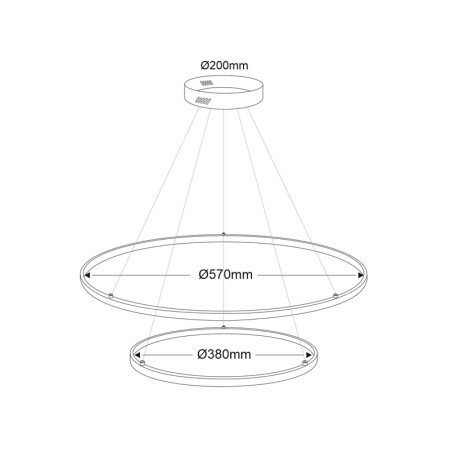 Luminaria colgante ELIX, 60W, blanco, Ø57+38cm · 4000 · Blanco neutro