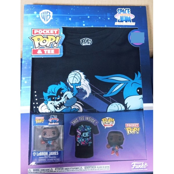 Pop & tee space jam looney tunes lebron james funko  camiseta talla xl
