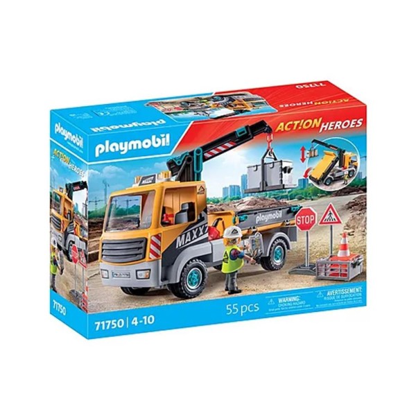 Playmobil -  camión de construcción con grúa