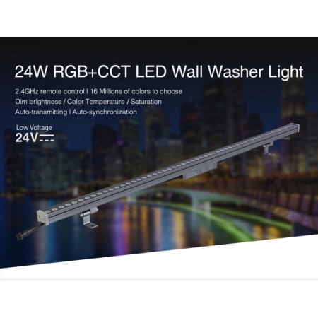 Proyector LED lineal 24W RGB+CCT, DC24V, RF, Alexa, SINC. 1m