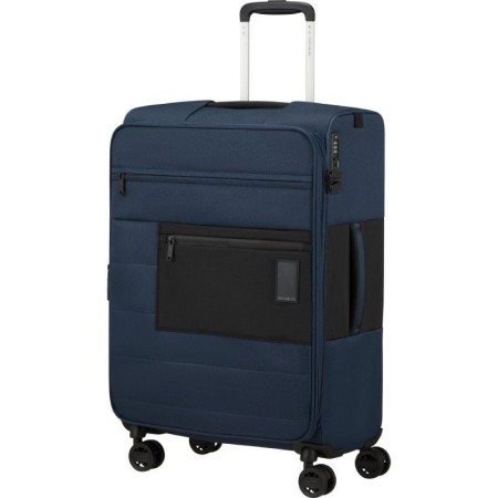 Maleta Mediana Samsonite Vaycay Spinner Expansible 66cm/ 66x43x30cm/ 4 Ruedas/ Azul Marino