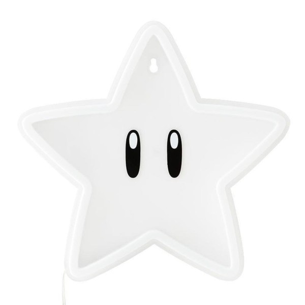 Luz neon pared paladone super mario bros super estrella
