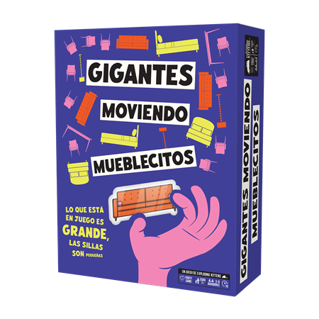 Juego de mesa gigantes moviendo mueblecitos