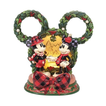 Figura diorama enesco disney mickey y minnie