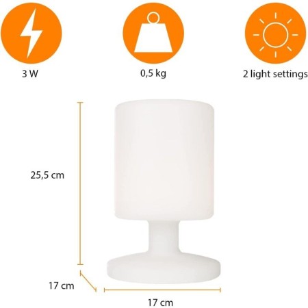 Lámpara de Mesa Smartwares 5000.472/ 4.7W/ Blanca